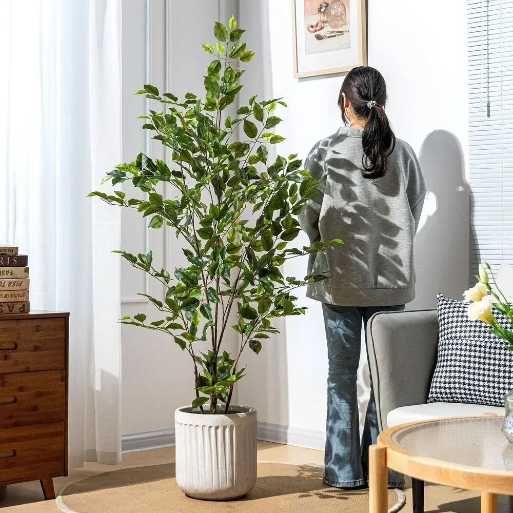Bailikang Artificial Ficus Tree 5FT Large Faux Potted Plant Indoor New Box